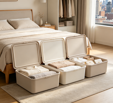 SeasonSpan Underbed Storage Trunk Set