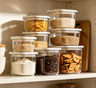 ModuStack Glass Pantry Canister Set