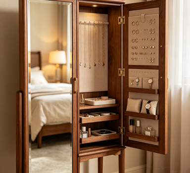 MirrorVault Jewelry Armoire Cabinet