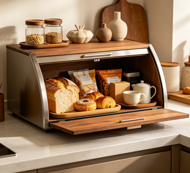 OakLine Countertop Bread Box Station